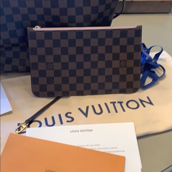 Louis Vuitton Neverfull MM Damier ebene rose - Picture 6 of 11